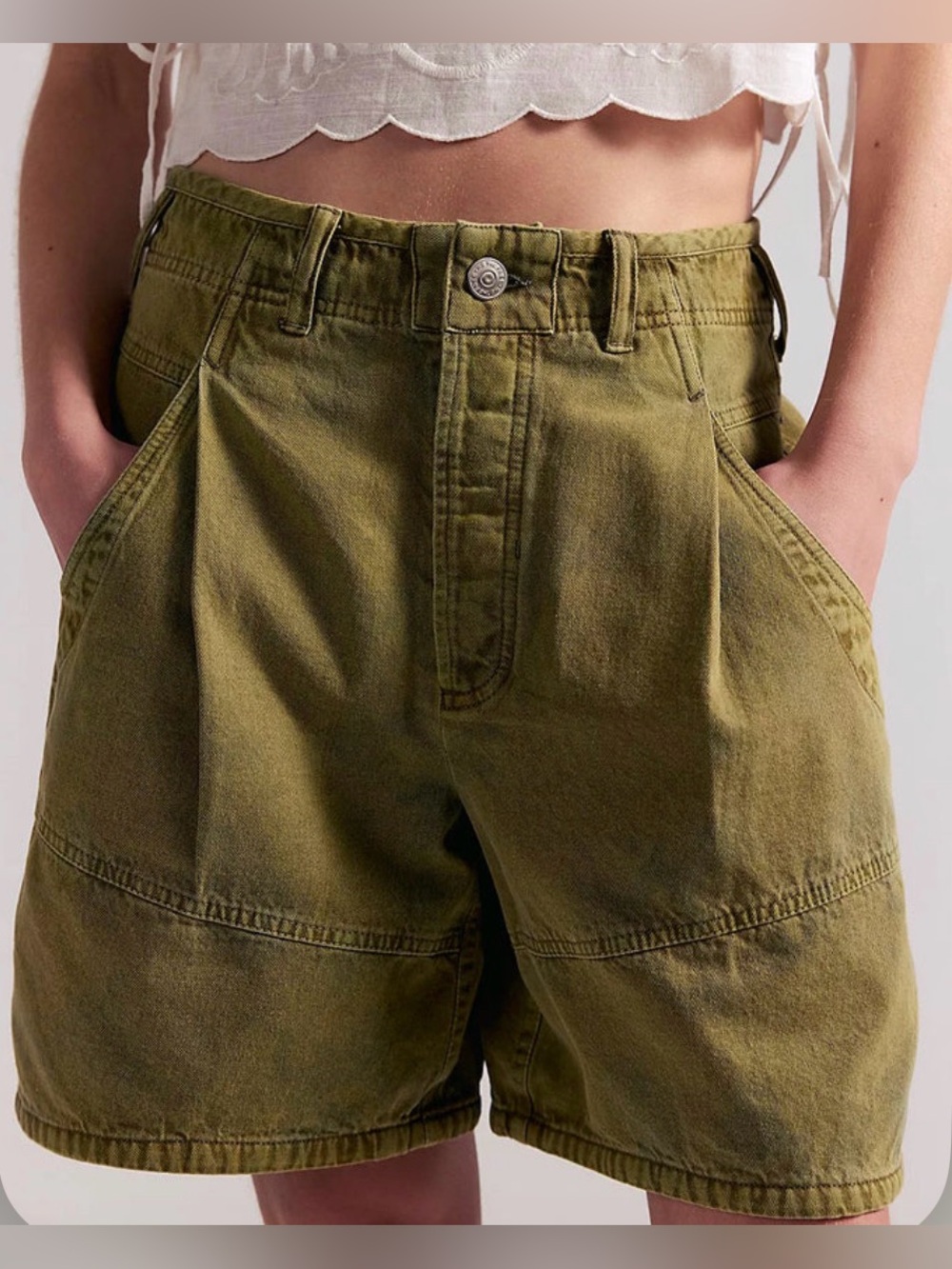 Free People Wild Rebel Barrel Shorts